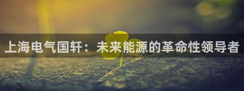 创造奇迹新宝gg:上海电气国轩:未来能源的革命性领导者
