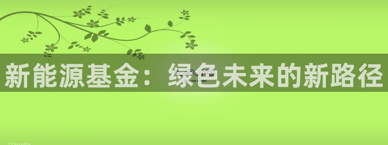新宝gg测试:新能源基金:绿色未来的新路径
